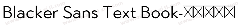 Blacker Sans Text Book字体转换
